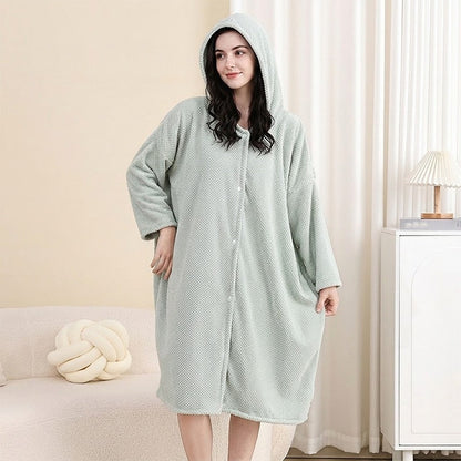Peignoir serviette à capuche portatif pour femmes