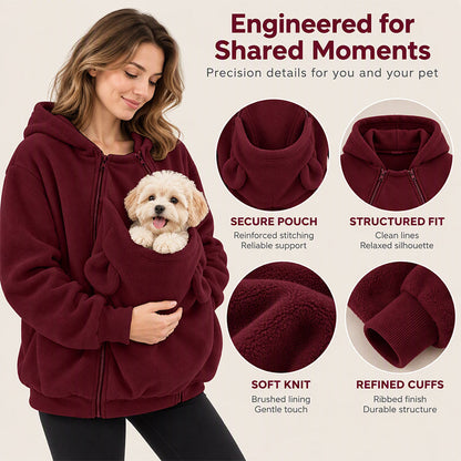 ✨Stock limité, ne passez pas à côté !🎉Sweat à capuche avec poche « kangourou » pour transporter votre animal de compagnie