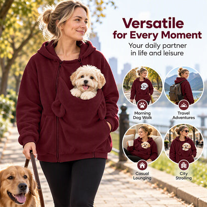 ✨Stock limité, ne passez pas à côté !🎉Sweat à capuche avec poche « kangourou » pour transporter votre animal de compagnie