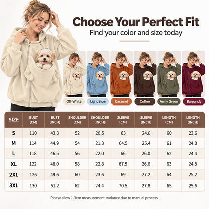 ✨Stock limité, ne passez pas à côté !🎉Sweat à capuche avec poche « kangourou » pour transporter votre animal de compagnie