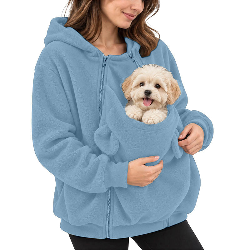 ✨Stock limité, ne passez pas à côté !🎉Sweat à capuche avec poche « kangourou » pour transporter votre animal de compagnie