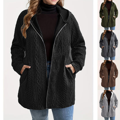 📢Livraison gratuite 📢50% DE RÉDUCTION ! ⏳⏰ Veste Ample à Capuche avec Tissage Texturé – Confort Ultra-Doux, Coupe Flatteuse & Style Élégant en 5 Couleurs ⚡
