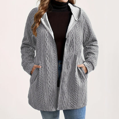 📢Livraison gratuite 📢50% DE RÉDUCTION ! ⏳⏰ Veste Ample à Capuche avec Tissage Texturé – Confort Ultra-Doux, Coupe Flatteuse & Style Élégant en 5 Couleurs ⚡