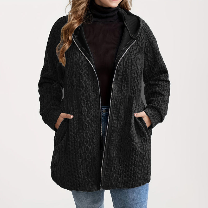 📢Livraison gratuite 📢50% DE RÉDUCTION ! ⏳⏰ Veste Ample à Capuche avec Tissage Texturé – Confort Ultra-Doux, Coupe Flatteuse & Style Élégant en 5 Couleurs ⚡