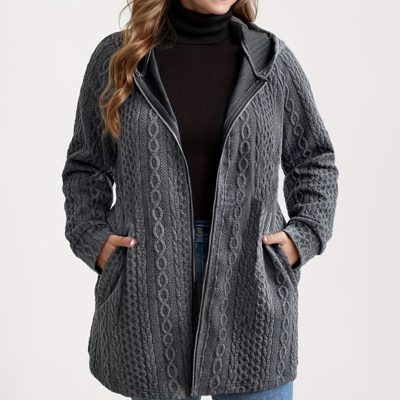 📢Livraison gratuite 📢50% DE RÉDUCTION ! ⏳⏰ Veste Ample à Capuche avec Tissage Texturé – Confort Ultra-Doux, Coupe Flatteuse & Style Élégant en 5 Couleurs ⚡