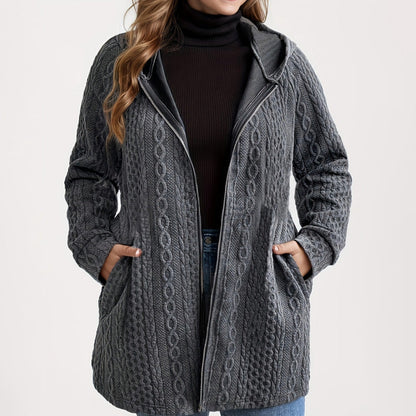 📢Livraison gratuite 📢50% DE RÉDUCTION ! ⏳⏰ Veste Ample à Capuche avec Tissage Texturé – Confort Ultra-Doux, Coupe Flatteuse & Style Élégant en 5 Couleurs ⚡