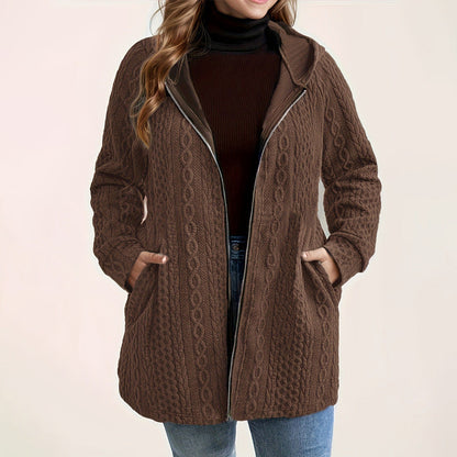 📢Livraison gratuite 📢50% DE RÉDUCTION ! ⏳⏰ Veste Ample à Capuche avec Tissage Texturé – Confort Ultra-Doux, Coupe Flatteuse & Style Élégant en 5 Couleurs ⚡