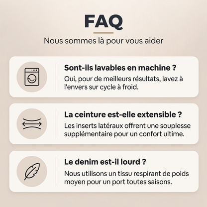Jean décontracté évasé extensible pour femme