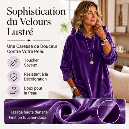 💖Soldes ! Prix cassés💖Sweat à capuche en velours pour femme