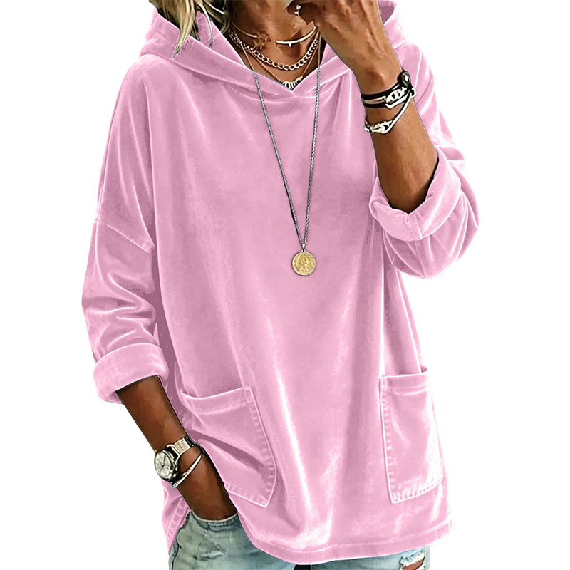 💖Soldes ! Prix cassés💖Sweat à capuche en velours pour femme