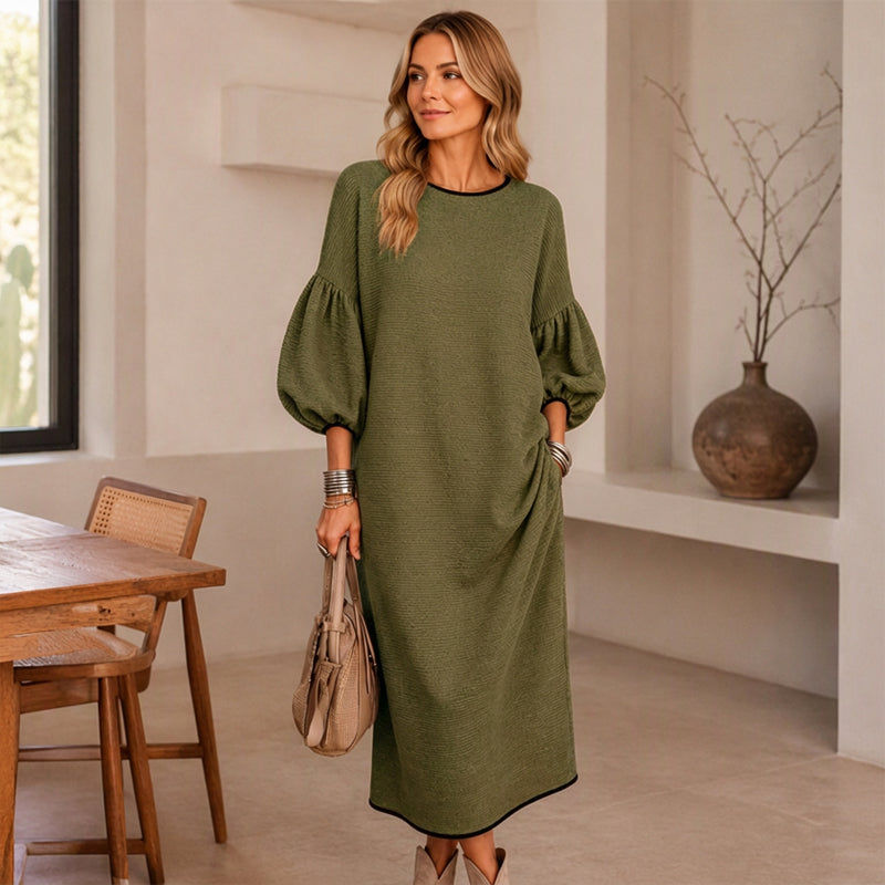 🌸50 % de réduction 💖 Légère et féminine | Robe à manches bouffantes pour femme