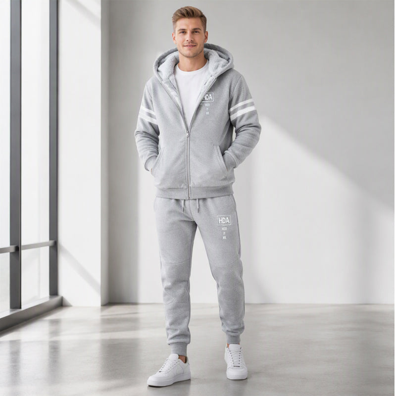🍂 Ensemble homme composé d’un sweat à capuche épais et d’un pantalon, confortable pour l’automne et l’hiver ✨