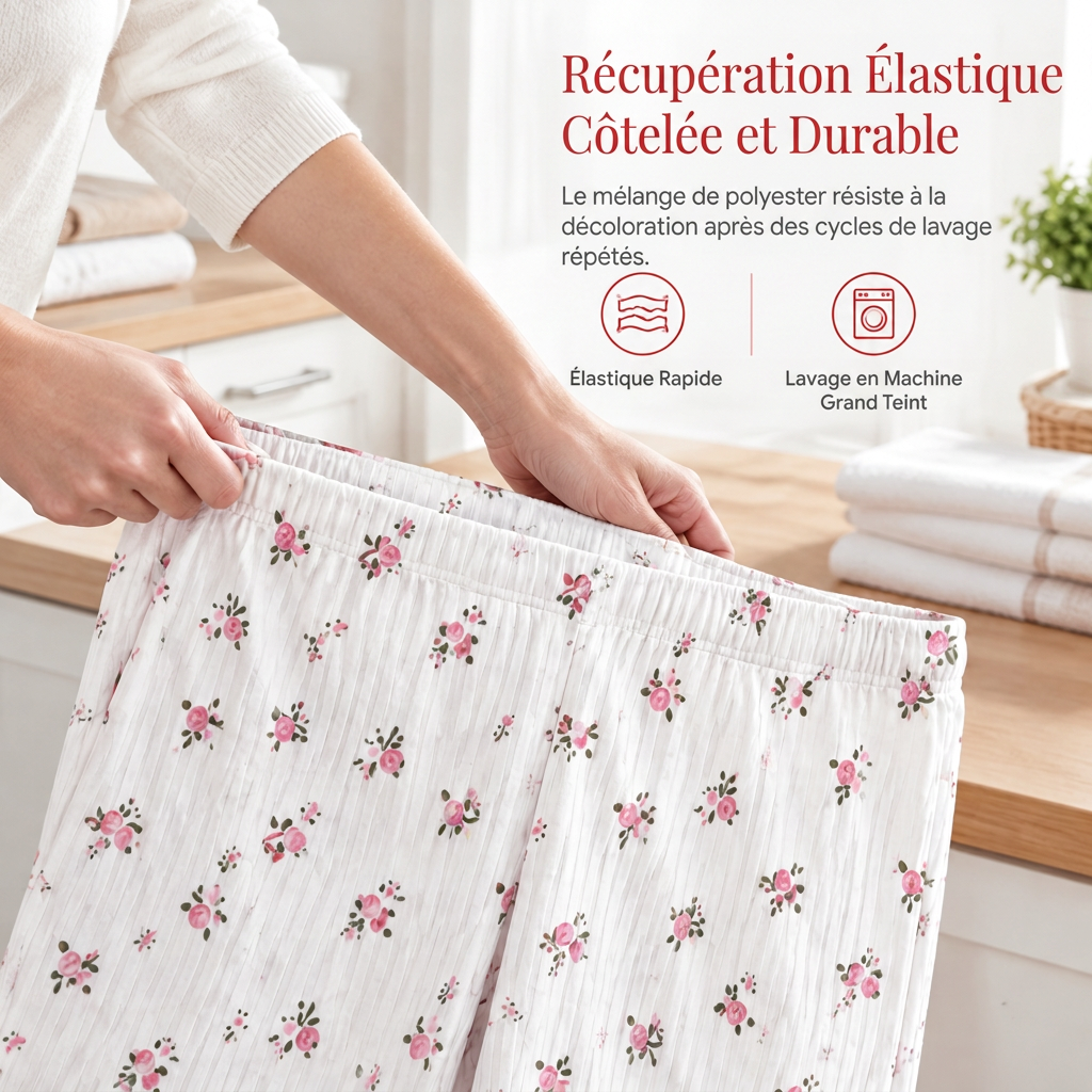 🌿 Doux et agréable | Ensemble de pyjama imprimé pour femme