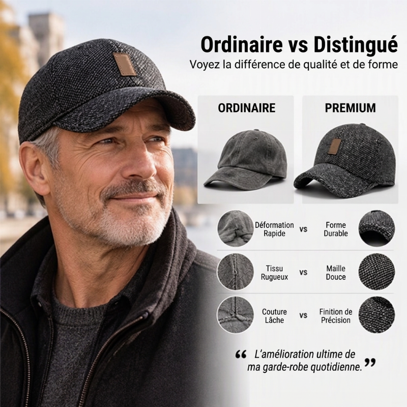 🧢 Casquette de baseball chaude pour homme, avec protège-oreilles confortable ❄️