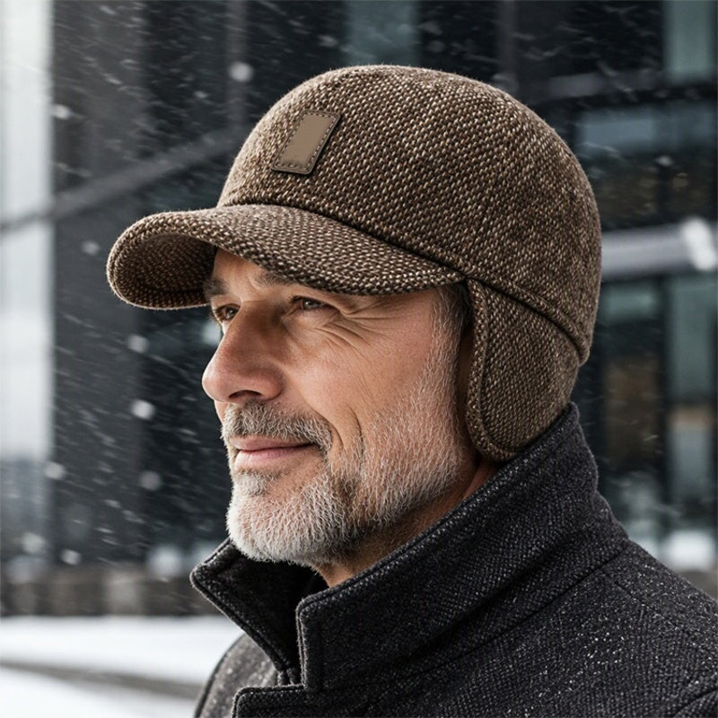 🧢 Casquette de baseball chaude pour homme, avec protège-oreilles confortable ❄️