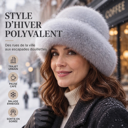 ✨ Ce chapeau pour femme en fausse fourrure mise sur la chaleur et l’élégance, facile à porter au quotidien 🧢