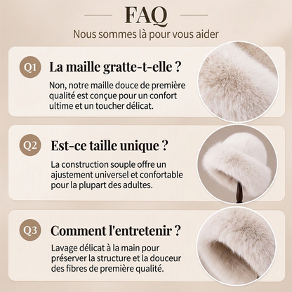 ✨ Ce chapeau pour femme en fausse fourrure mise sur la chaleur et l’élégance, facile à porter au quotidien 🧢