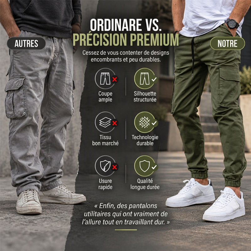 ✨ Pantalon cargo décontracté pour homme à cordon de serrage, pratique pour vos sorties en extérieur 👖