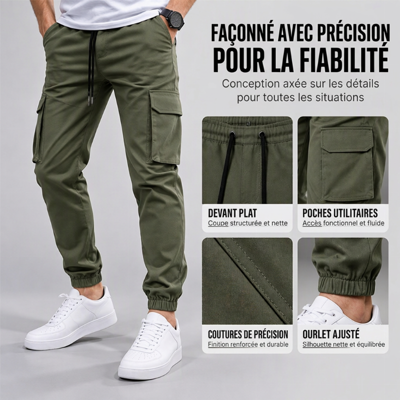 ✨ Pantalon cargo décontracté pour homme à cordon de serrage, pratique pour vos sorties en extérieur 👖