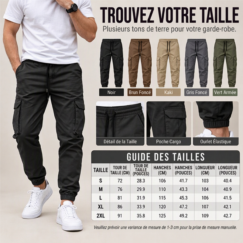 ✨ Pantalon cargo décontracté pour homme à cordon de serrage, pratique pour vos sorties en extérieur 👖