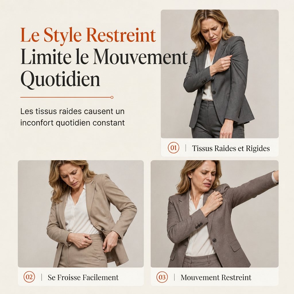 🌸Promotion exceptionnelle -50%🍂Ensemble 2 pièces automnal élégant pour femme : manteau rétro à manches longues et pantalon épuré