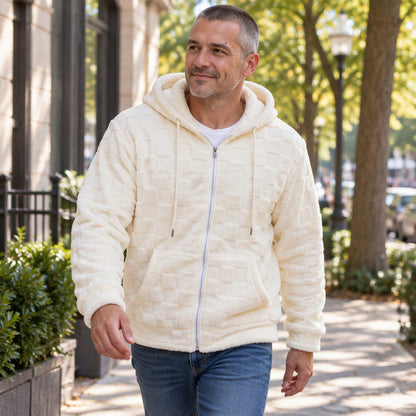 💖Soldes ! Prix cassés💖Veste décontractée à capuche pour homme, chaude pour l'hiver