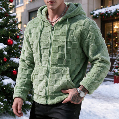 💖Soldes ! Prix cassés💖Veste décontractée à capuche pour homme, chaude pour l'hiver