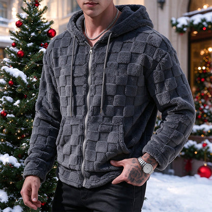 💖Soldes ! Prix cassés💖Veste décontractée à capuche pour homme, chaude pour l'hiver