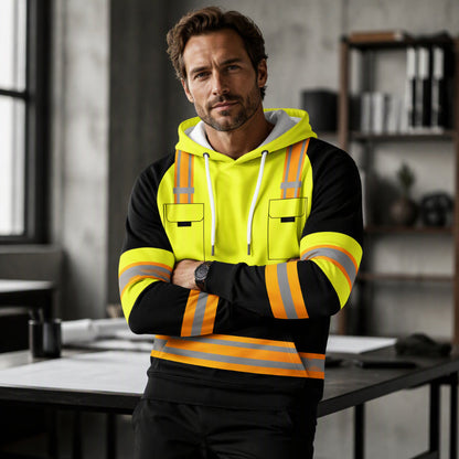 ✨ Hoodie pour homme à imprimé inspiré haute visibilité : facile à porter au quotidien 🧥