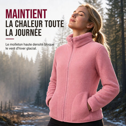❄️ Pratique et polyvalente | Veste chaude réversible unisexe à col montant et zip