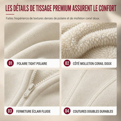 ❄️ Pratique et polyvalente | Veste chaude réversible unisexe à col montant et zip