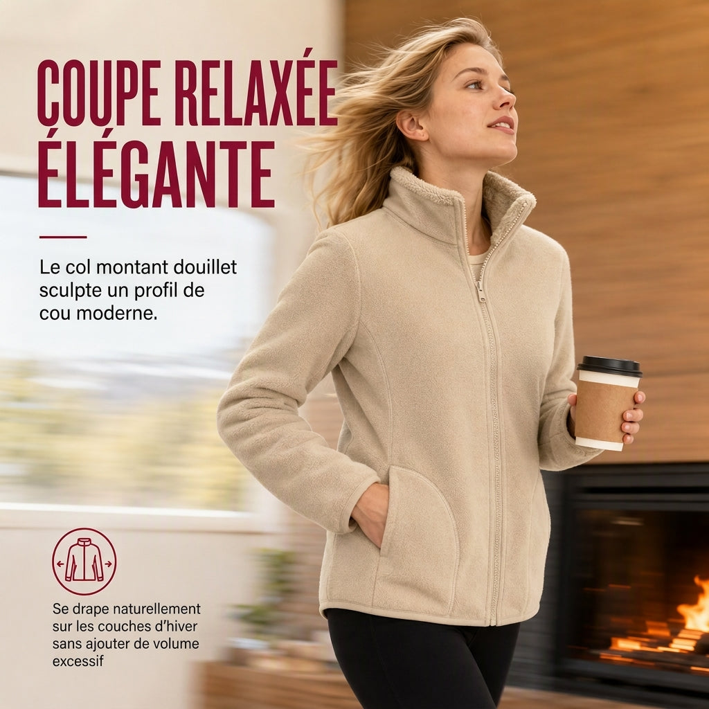 ❄️ Pratique et polyvalente | Veste chaude réversible unisexe à col montant et zip