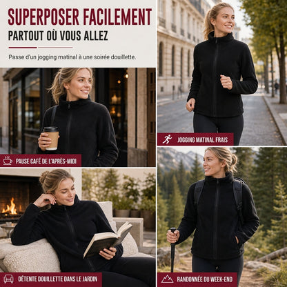 ❄️ Pratique et polyvalente | Veste chaude réversible unisexe à col montant et zip