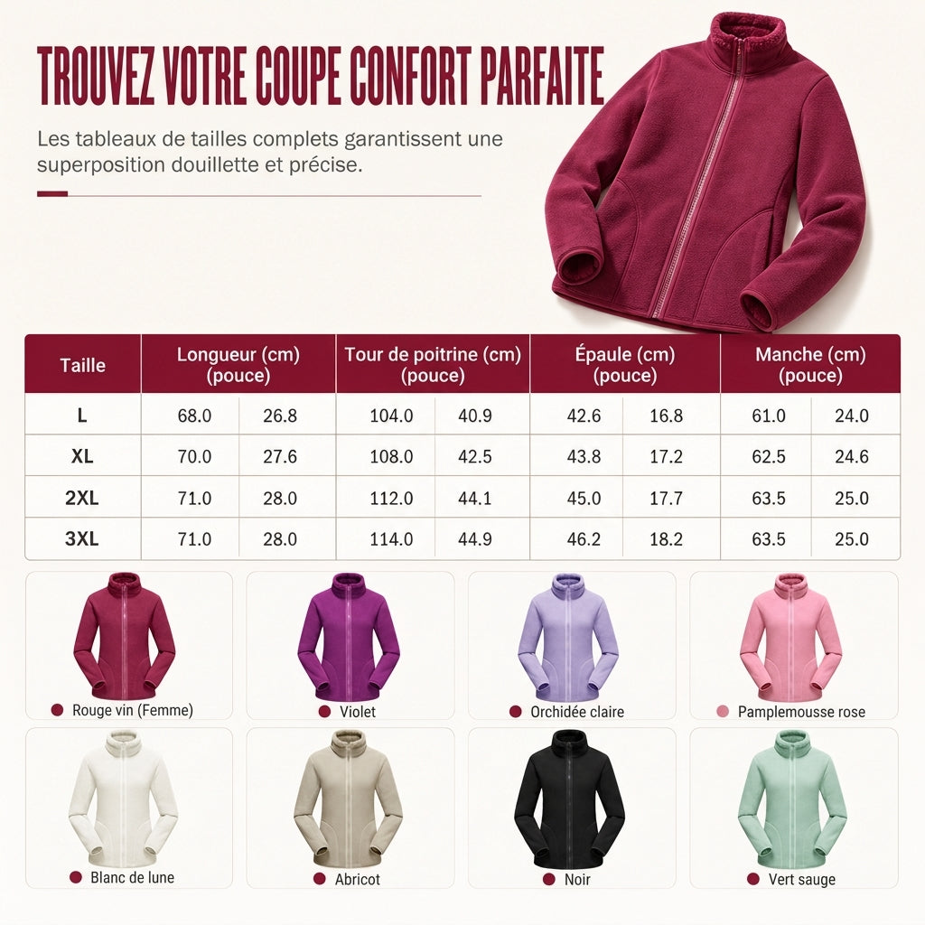 ❄️ Pratique et polyvalente | Veste chaude réversible unisexe à col montant et zip