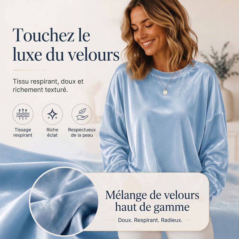 🔥 -50 % de réduction ! ✔️ Doux et pratique | Haut décontracté à manches longues col rond pour femme 🌿