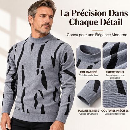 🧶 Chaud et stylé | Pull roulé slim décontracté pour homme