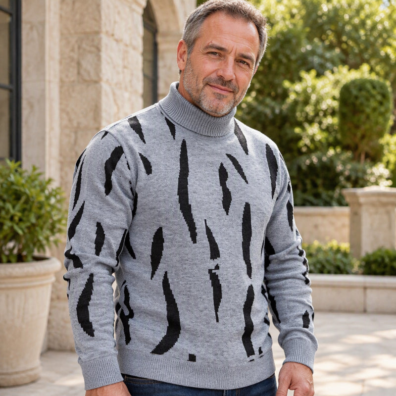 🧶 Chaud et stylé | Pull roulé slim décontracté pour homme