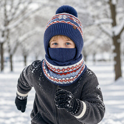 Cagoule thermique coupe-vent d'hiver pour enfants