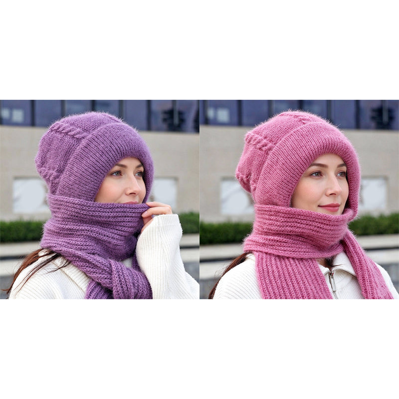 💖 Doux et agréable au toucher | Écharpe d'hiver à capuche pour femme
