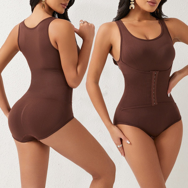 Body sculptant amincissant sans couture à effet ventre plat