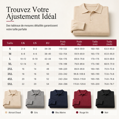 Pull-over en maille à manches longues et couleur unie pour homme