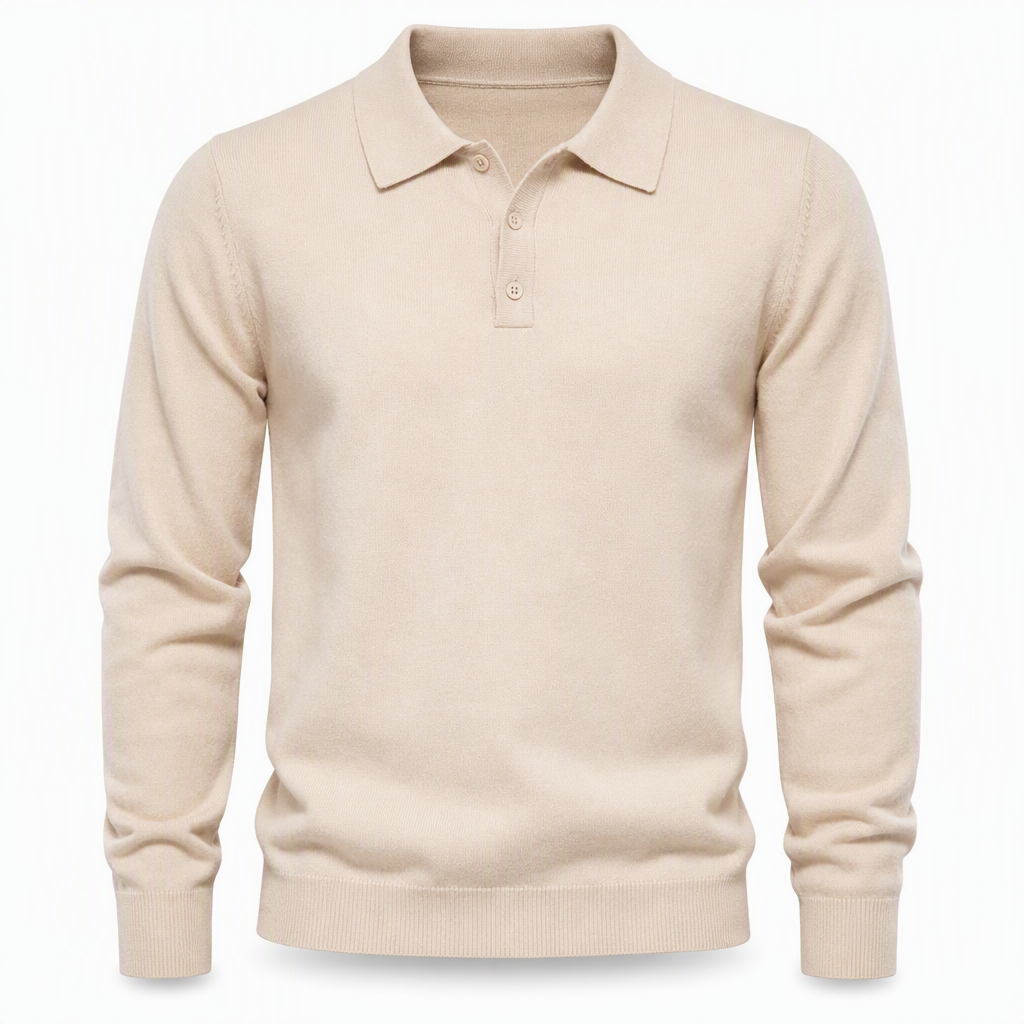 Pull-over en maille à manches longues et couleur unie pour homme