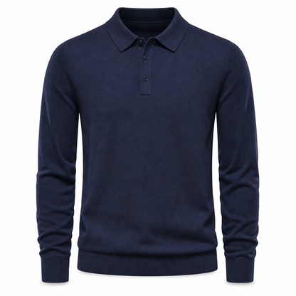 Pull-over en maille à manches longues et couleur unie pour homme