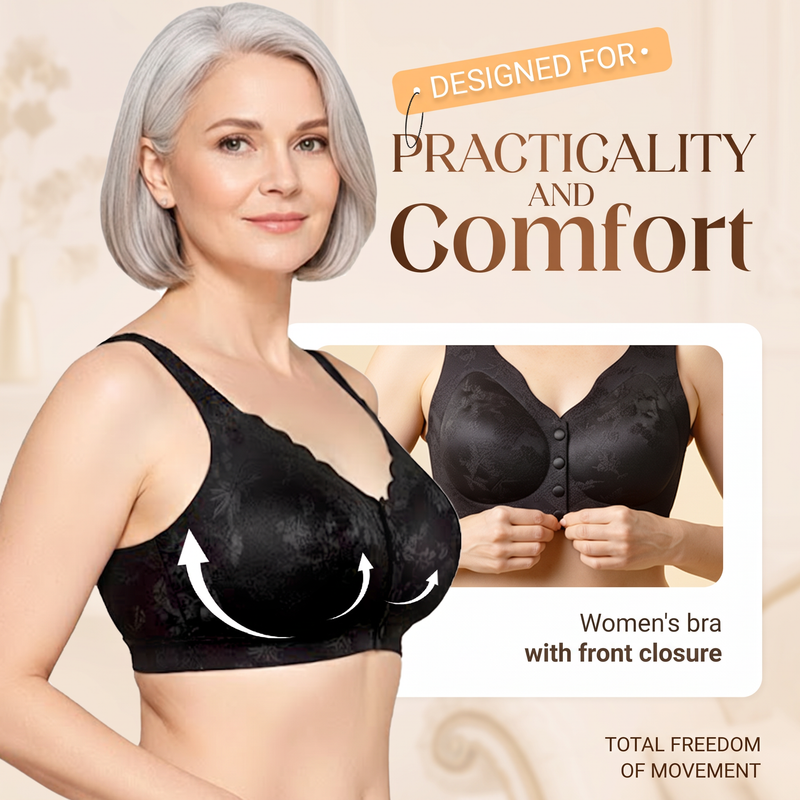 Soutien-gorge sans coutures, confortable, à fermeture sur le devant et sans armatures
