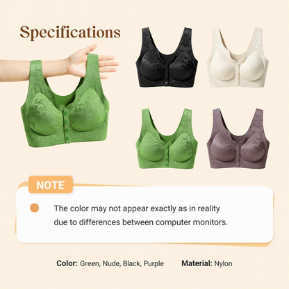 Soutien-gorge sans coutures, confortable, à fermeture sur le devant et sans armatures