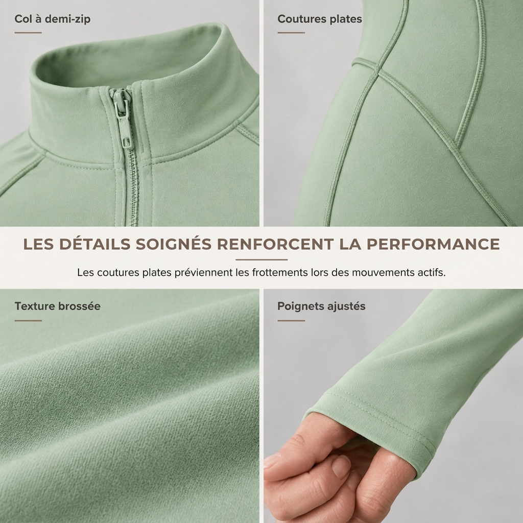 Combinaison femme côtelée à col montant et demi-zip, body de yoga et fitness à maintien élevé