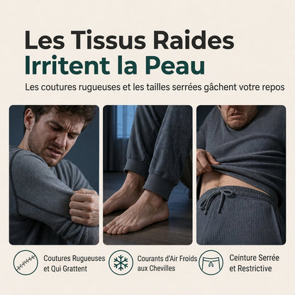 Ensemble de maison deux pièces avec haut vert à manches longues et pantalon vert à carreaux