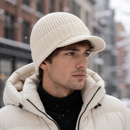 🧢 Chaud et original | Bonnet en maille unisexe avec visière