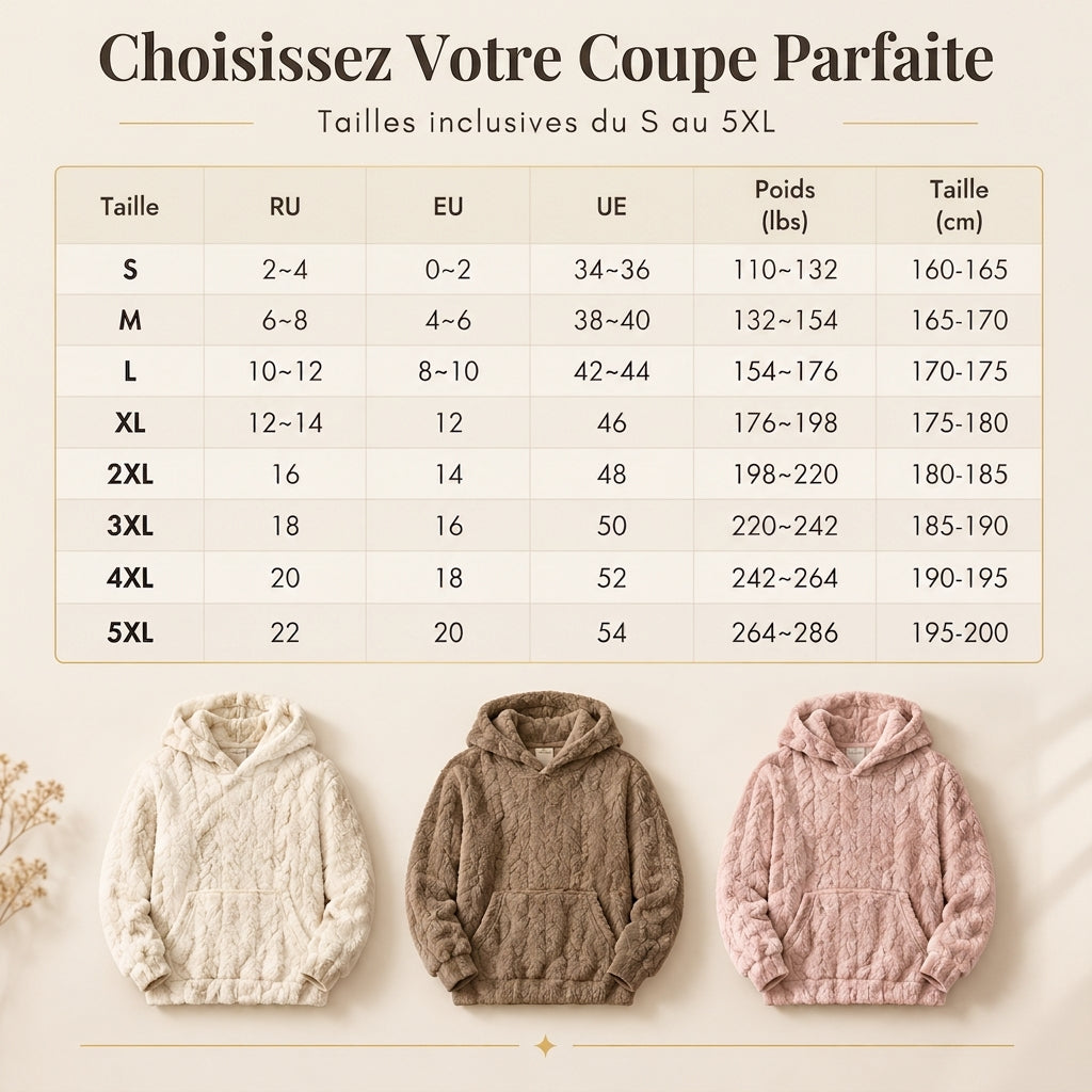 🧶 Pull à capuche ample en peluche jacquard pour femme, idéal pour l'automne et l'hiver ❄️