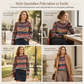 🧶 Pull en maille oversize à col rond et à blocs de couleurs pour femme, tendance et confortable ✨